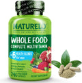 NATURELO Mens Multivitamins - Whole Food Multivitamin for Men with Vitamins, Minerals - 240 Vegetarian Capsules for Energy, Brain, Heart, Eye Health*