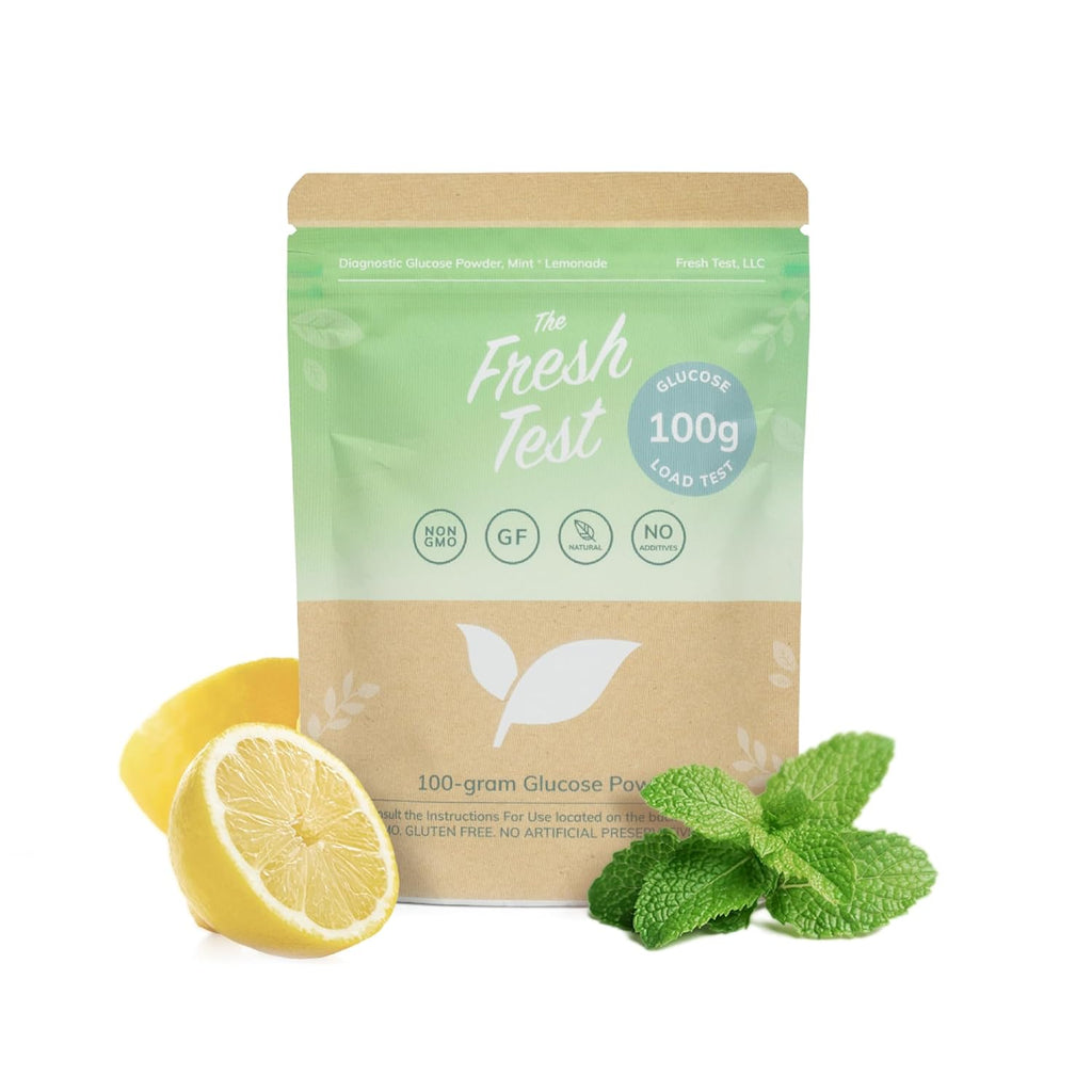 The Fresh Test, 100-gram Powder Drink Mix | Additive-Free, Non-GMO, Organic Ingredients | Mint Lemonade