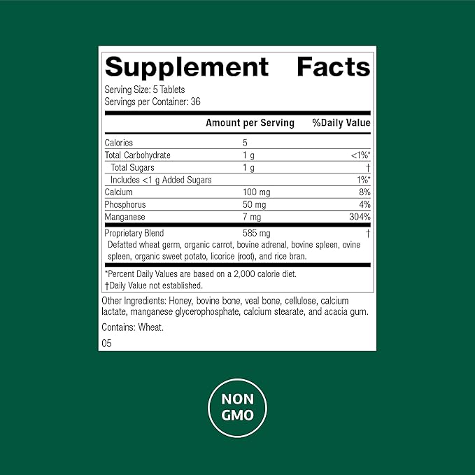 Standard Process Bio-Dent - Supports Bone & Muscle Health - Aids The Production of Cartilage & Collagen - Supports Energy Metabolism - Whole Food-Based Supplement - 180 Tablets