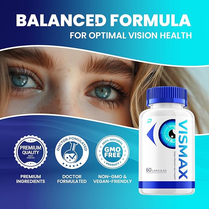 Vismax Capsule Supplement – Vis Max Eye Support Multivitamin with Natural Ingredients (1 Pack - 60 Capsules)