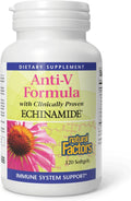 Natural Factors Anti-V Formula, Echinacea Supplement for Immune and Wellness Support, Organic, Non-GMO, 120 Softgels