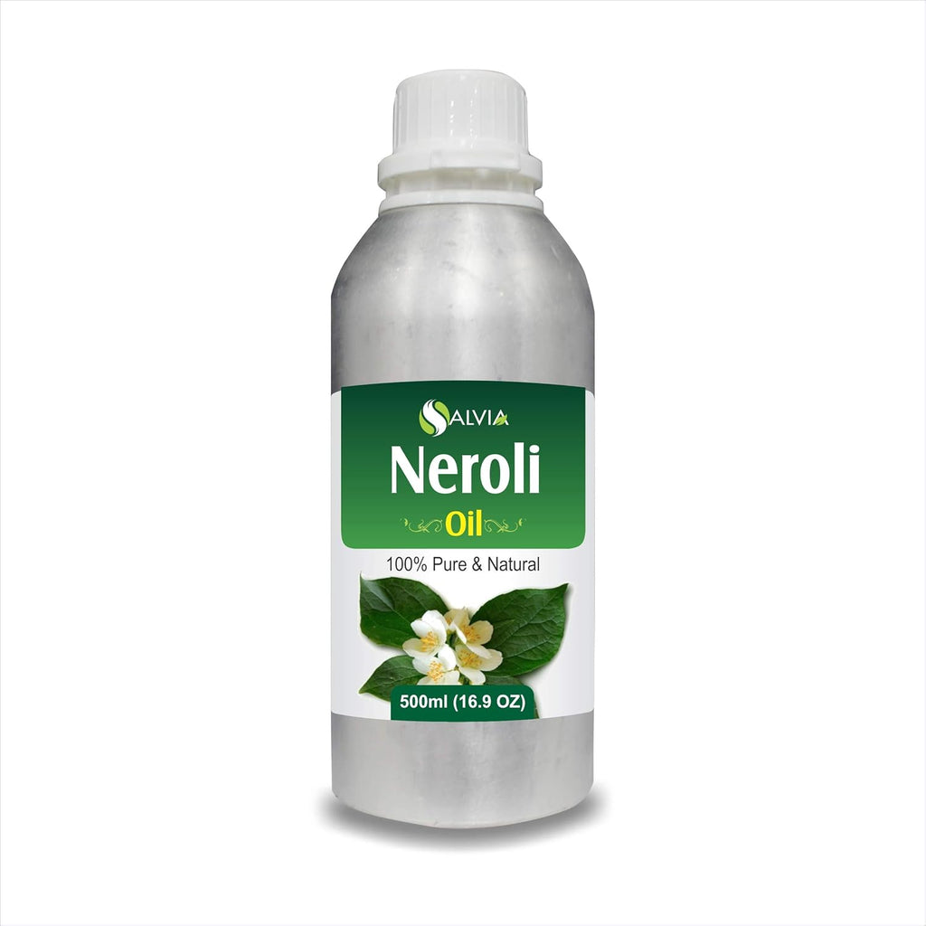 Salvia Neroli Oil (Citrus Aurantium) Therapeutic Essential Oil Amber Bottle 100% Natural Uncut Undiluted Pure Cold Pressed Aromatherapy Premium Oil by Salvia (500 ML)