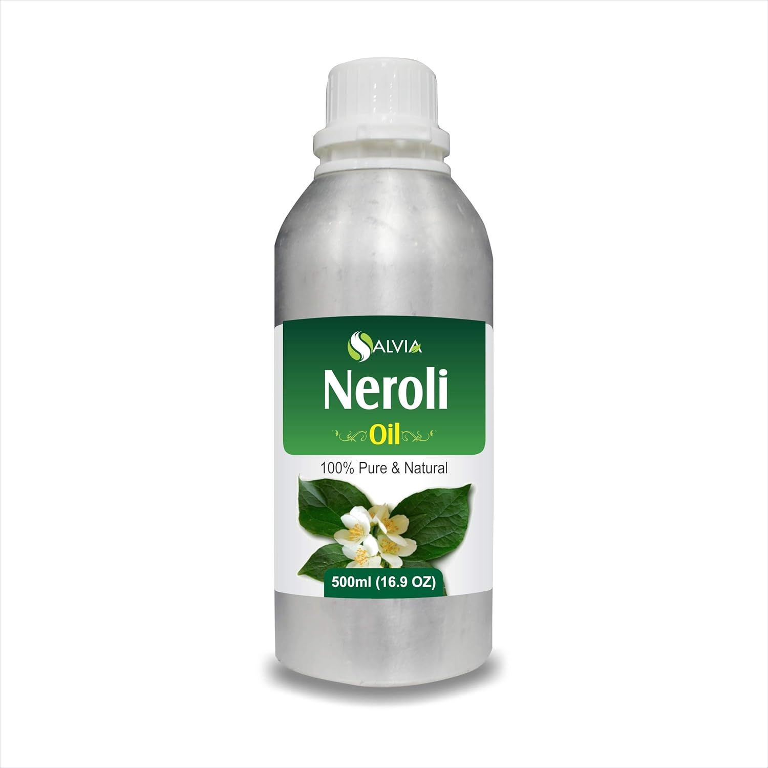 Salvia Neroli Oil (Citrus Aurantium) Therapeutic Essential Oil Amber Bottle 100% Natural Uncut Undiluted Pure Cold Pressed Aromatherapy Premium Oil by Salvia (500 ML)