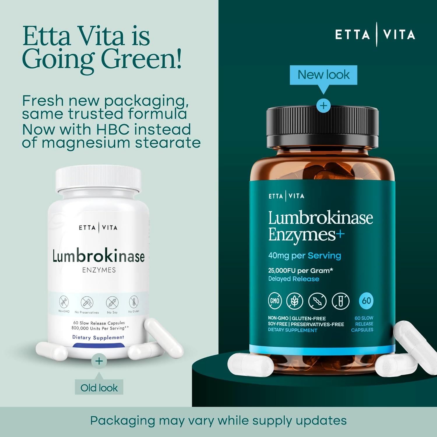 Potent Lumbrokinase Supplement 40mg/Serving (Max Activity - 800,000 Units) - Lumbrokinase Enzymes Capsules for Energy Support, Digestion, Detox, Cognition & Gut Health - Similar to Nattokinase