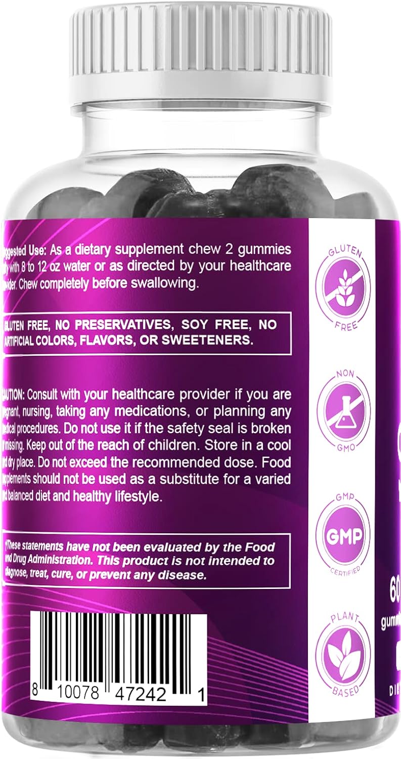 Vitamatic Iron 65 mg Gummies Supplement for Women & Men - 60 Vegan Gummies - Great Tasting Iron Gummy Vitamins with Vitamin C (3)