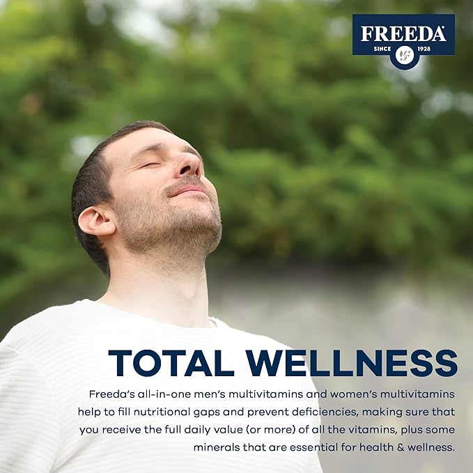 FREEDA One Daily Multivitamin Without Iron – Quintabs-M Iron-Free – Kosher, Balanced Multivitamin Supplements for Adults, Men & Women's Health Complete Multivitamins (100 Capsules)