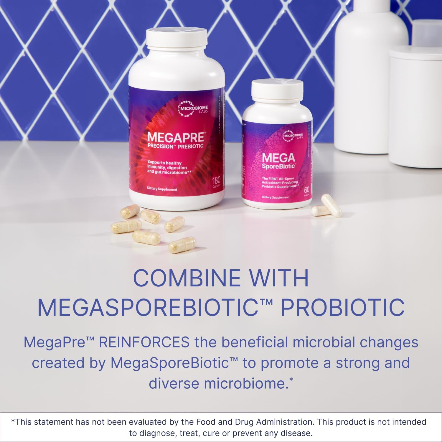 Microbiome Labs MegaPre Prebiotic Fiber Powder for Women, Men & Kids - Pineapple Orange Guava Prebiotic Fiber Supplement Powder with Clinically Tested Oligosaccharides for Microbial Support (5.5 Oz)