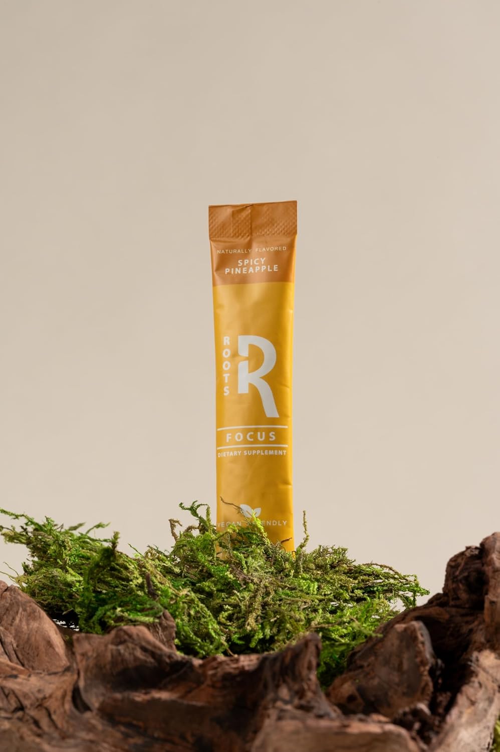 Roots Focus Nootropic Brain Supplement, Spicy Pineapple, Blend of Lion's Mane, Cordyceps, and Reishi Functional Mushrooms with Extended-Release Caffeine, 15 Servings