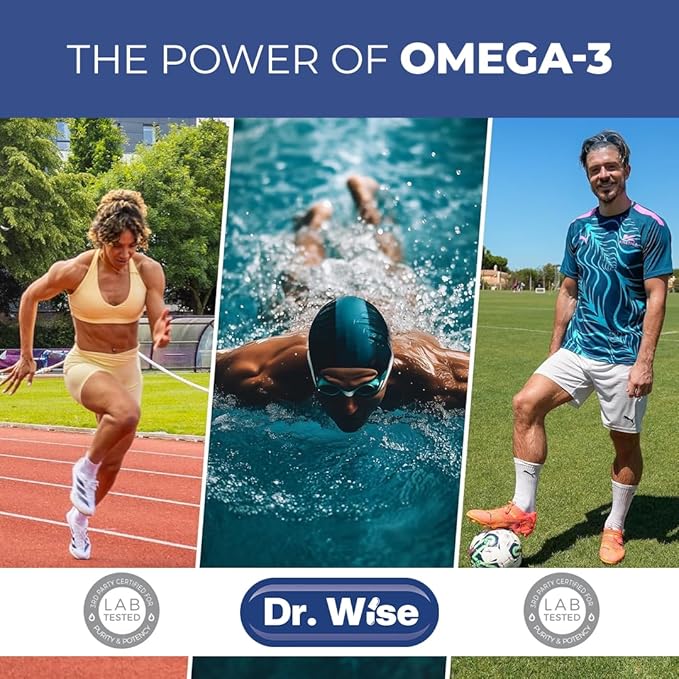 Triple Strength Omega 3 Fish Oil 3600mg – 1300mg EPA & 860mg DHA- Once Daily – Burpless Lemon Flavor, – Supports Heart, Brain, Joint & Eye Health – Wild Caught, Non-GMO, 90 Softgels, 3-Month Supply