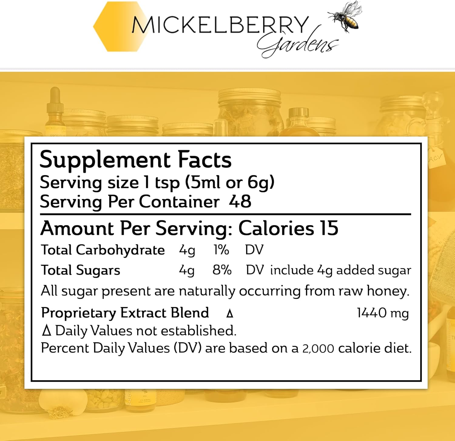 Mickelberry Gardens Relaxation Honey Tonic – Natural Tension Relief & Sleep Support with Chamomile, Lavender & Organic Herbs – 8 Oz