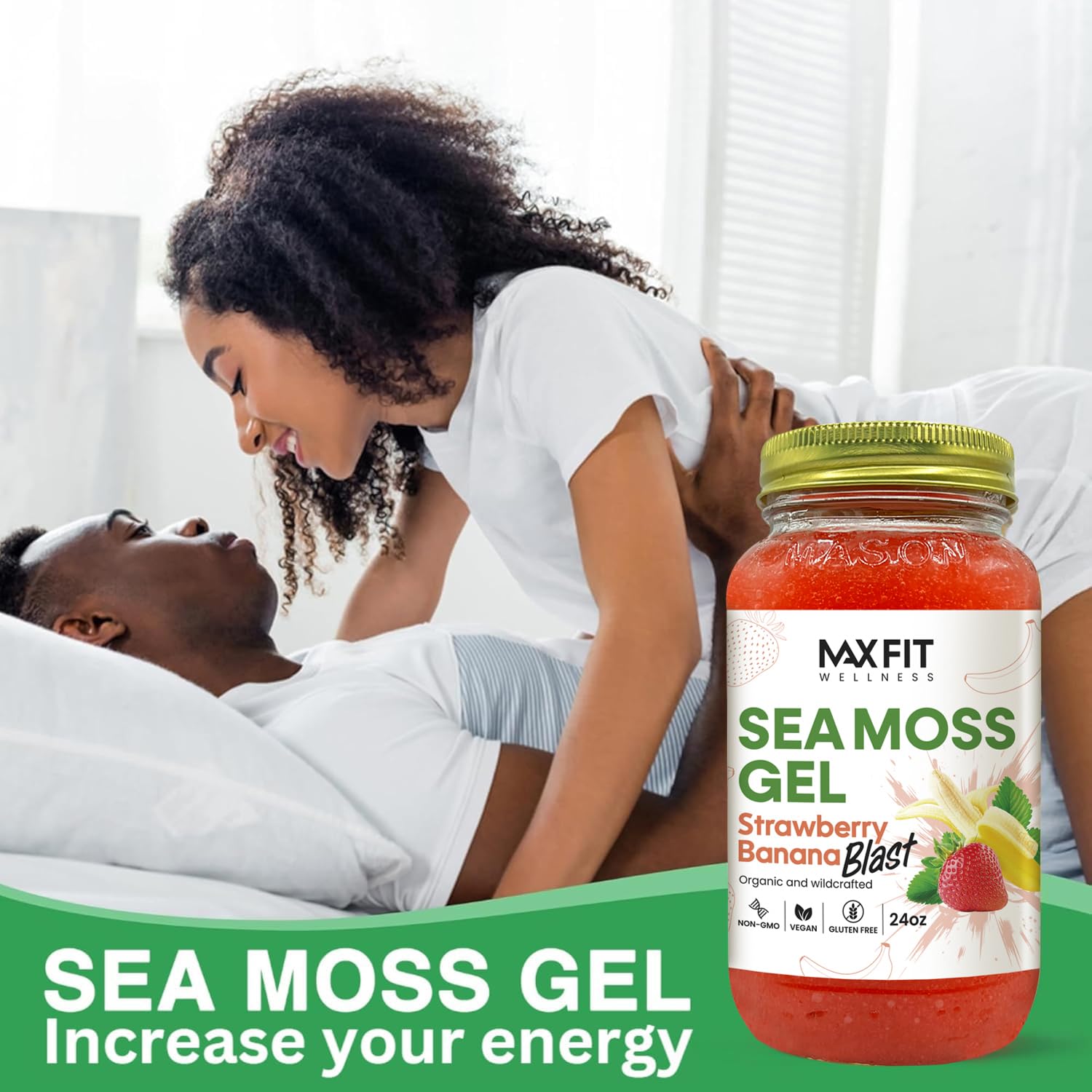 Sea Moss Gel Raw (24 Flavors) 24oz Wildсrafted Gold Sea Moss Gel from Saint Lucia | 92 Vitamins and Minerals | Pure Raw+Non-GMO | Vegan Superfood