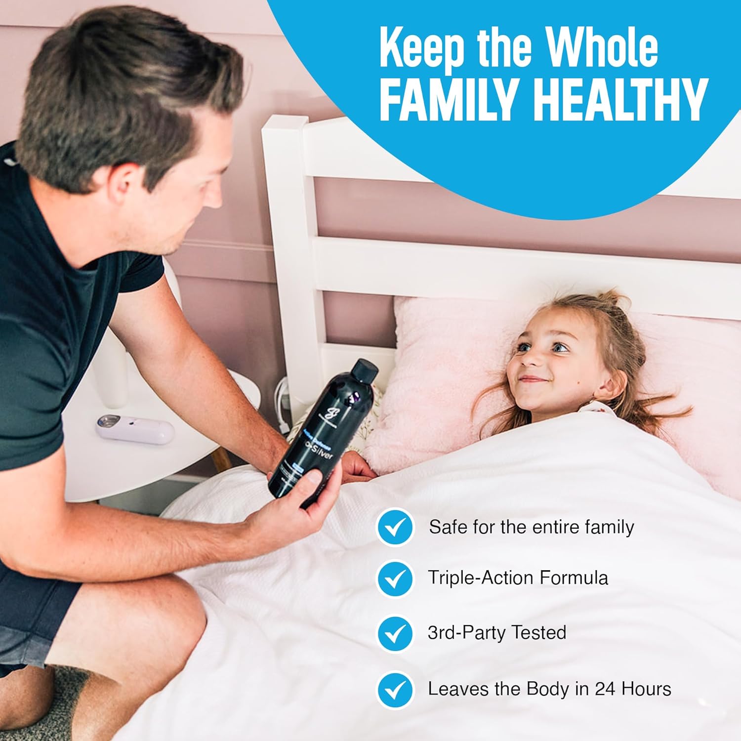 Colloidal Silver w/Nano Technology - 10ppm 8oz - 8X More Effective - Natural Immune Support - Save The Sick Days - Ages 5 & Up - Outperforms Higher PPM Silvers - No Taste & Smell - 3rd Party Tested