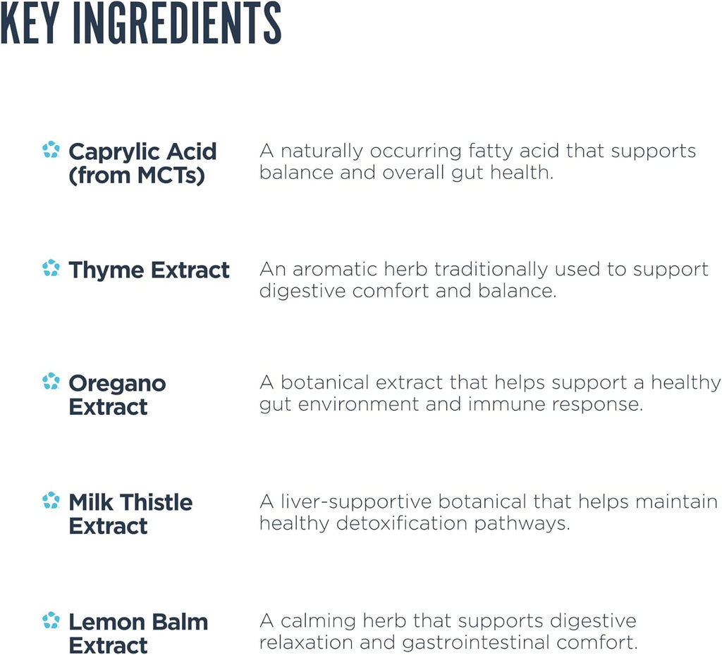 Revive MD Gut Health Supplements for Men & Women - Daily Gut Repair & Digestive Health Support Formula with Thyme, Oregano & Milk Thistle - Vegan-Friendly, Gluten-Free (60 Capsules, 30 Servings)