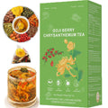 Liver Detox Herbal Tea, Goji Berry Chrysanthemum Tea, Liver & Kidney Cleanse Dandelion Wolfberry Tea, Chinese Chrysanthemunn Cassia Seed Tea Bags with Eight Herbal Ingredients(1Box/15 Bags)