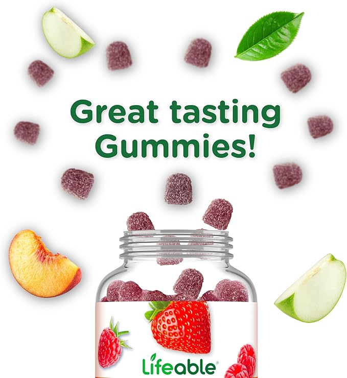 Lifeable Omega 3 6 9 Gummies | with Vegan DHA Supplement | Fish Oil Alternative from Plant Based Flaxseed Oil | Great Tasting Omega 3 Supplement | for Adults, Men & Women | 60 Gummies