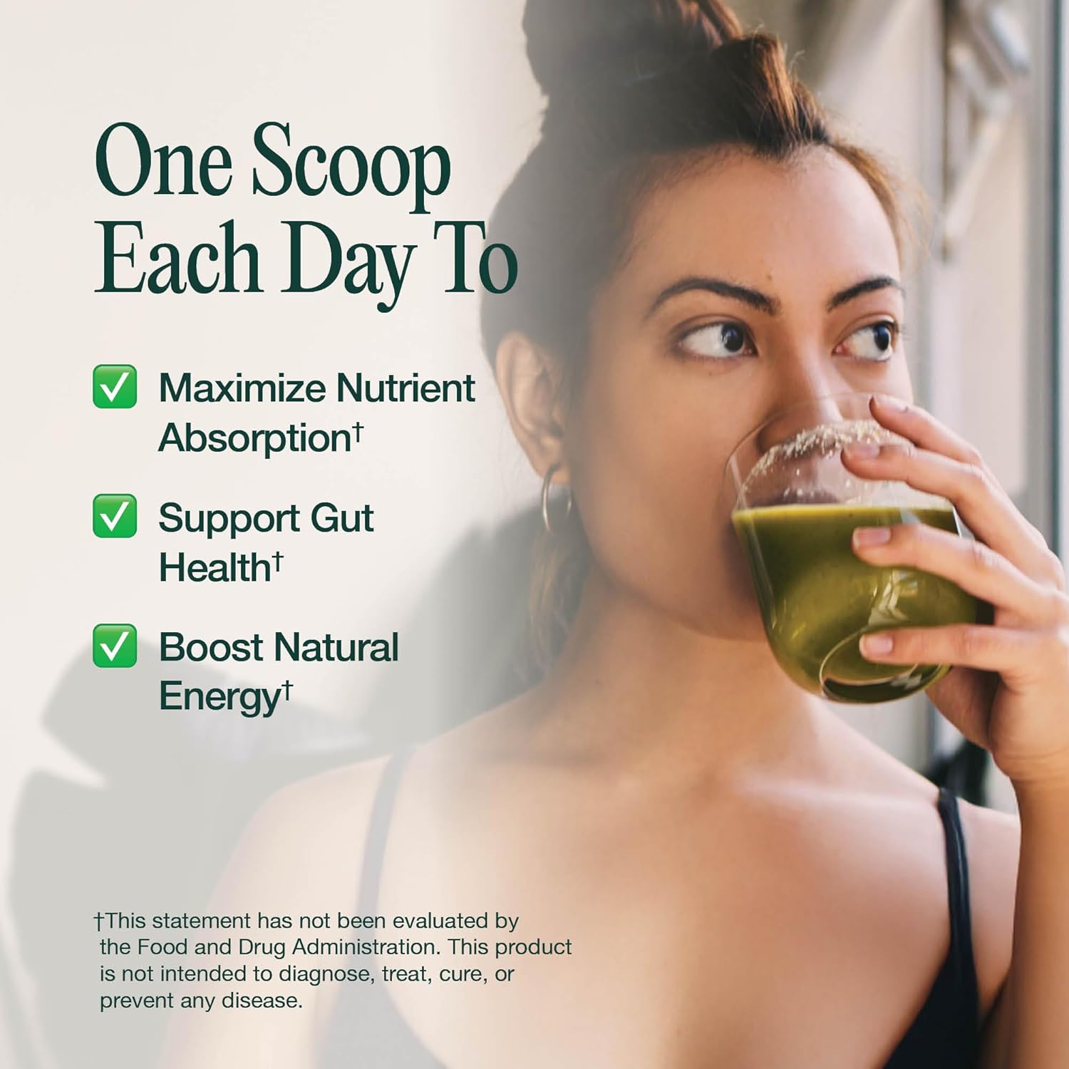 Gut & Superfood Blend, Greens Powder with Prebiotics, Probiotics, Fiber & Natural Caffeine, Gluten Free, Sugar Free, Dairy Free, Vegan, Non GMO Greens Superfood Powder (7)