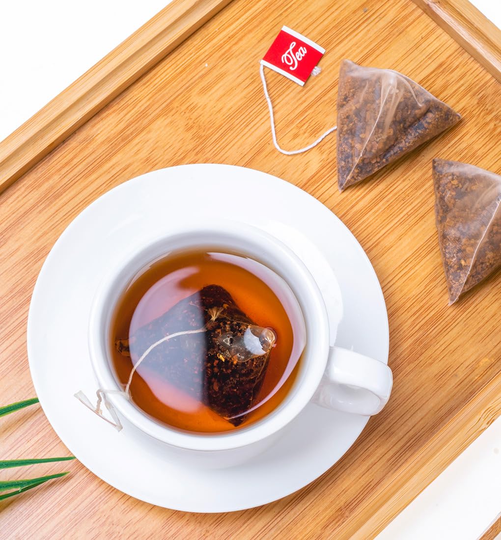 Premium 60 Chaga Tea Bags,100% Pure Siberian Wild Harvest Chaga Mushroom,No Additives,Caffeine Free.