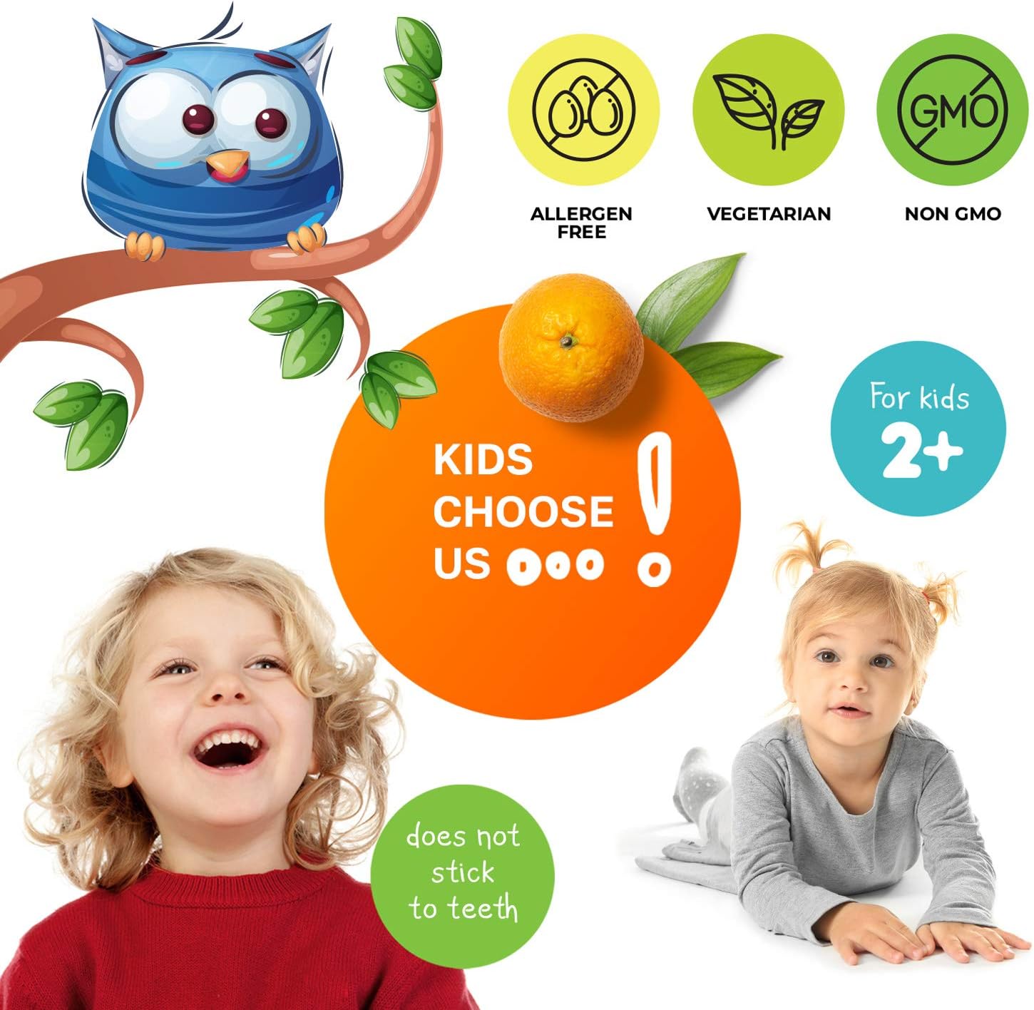 DR. MORITZ Kids Multivitamin Gummies - with Kids Vitamins A C D E B6 B12 Zinc and More - Complete Daily Support - Vegetarian and Non-GMO, 2 Pack (120 Count)