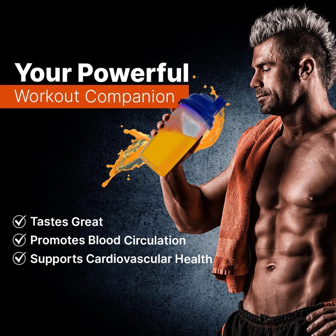 L-ARGININE PRO | 5,500mg L-Arginine Plus L-Citrulline 1,100mg Orange Powder Drink Mix Supplement for Increased Nitric Oxide Production