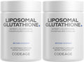 Codeage Liposomal Glutathione Supplement - Pure Reduced Setria L-Glutathione, Liposomal Delivery, Phospholipid Complex - Vegan, Non-GMO - 2-Pack