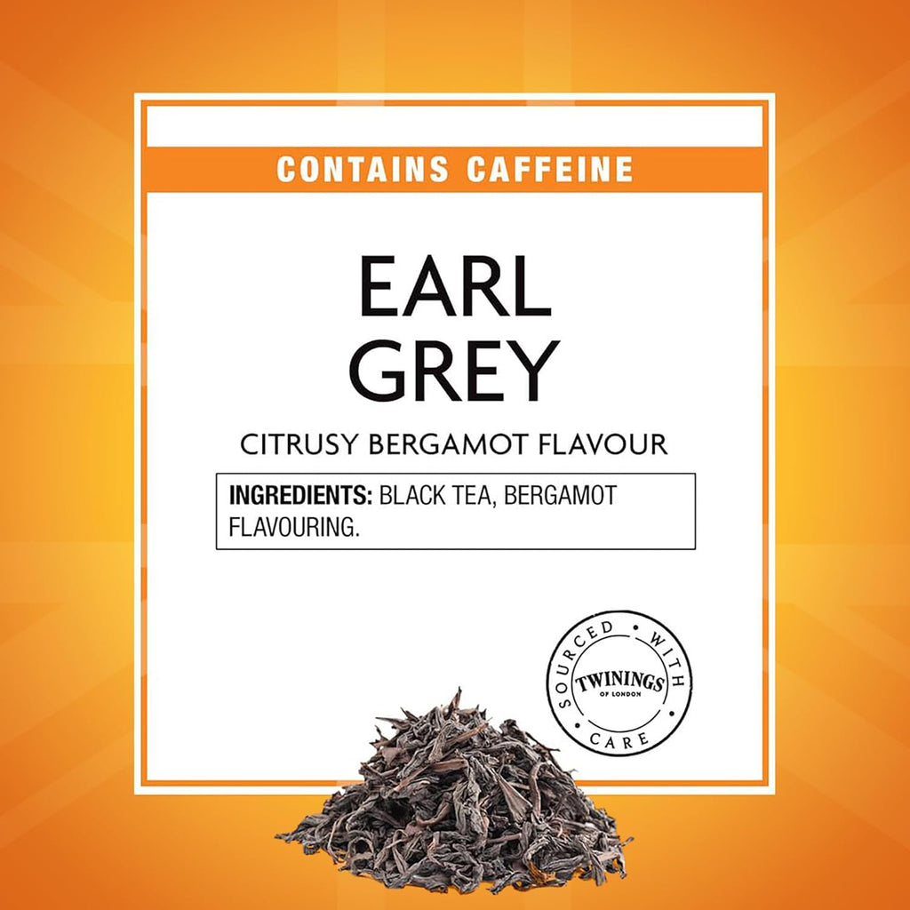 Twinings Earl Grey Loose Black Tea Tins, 7.05 Ounce Tins (Pack of 6), Flavoured with Citrus and Bergamot, Caffeinated, Enjoy Hot or Iced