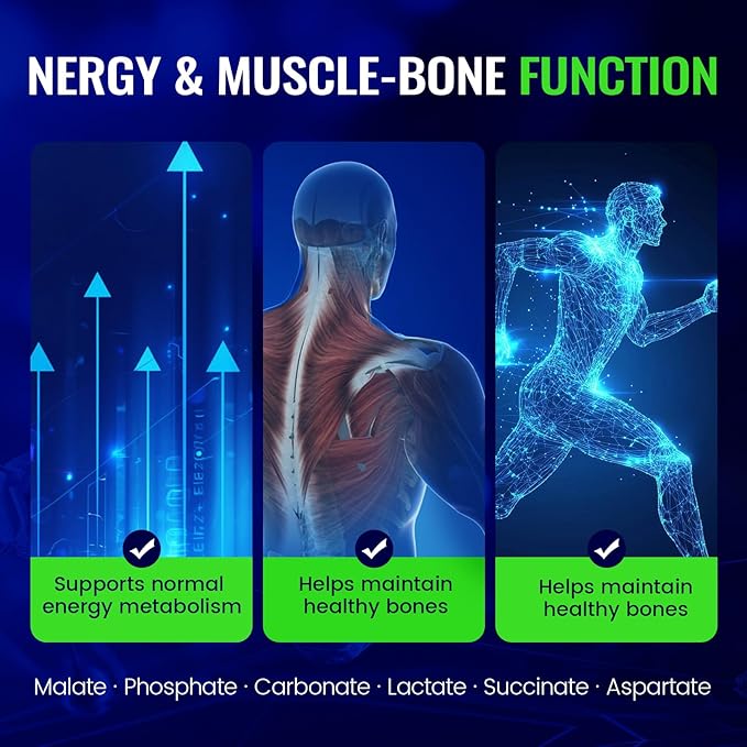 Magnesium Complex with 15 Types Magnesium Glycinate Citrate Malate Taurate Oxide Carbonate Chloride Orotate Magnesio Muscle, Heart, Relaxation & Nerves 120 Vegan Capsules, 60-Day Supply