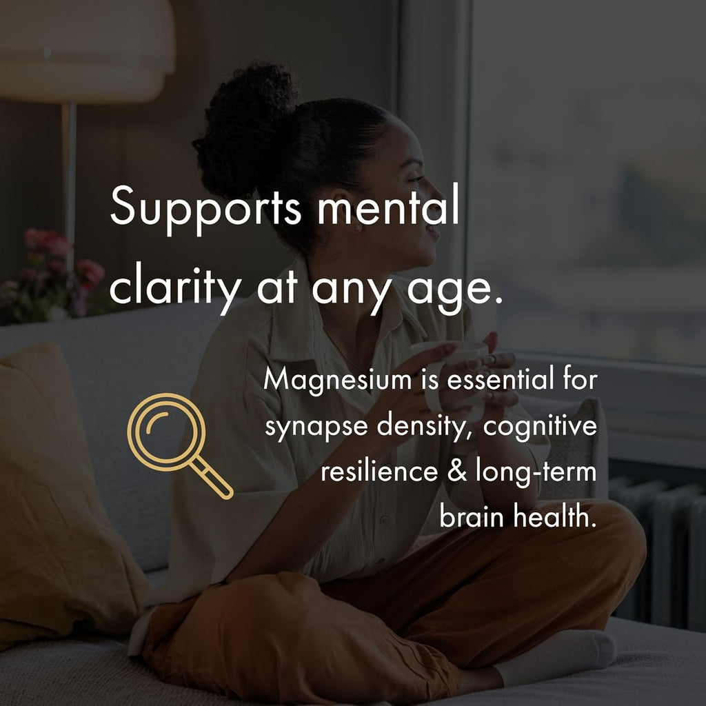 NAOMI Magnesium L-Threonate with 2,000mg Patented Magtein®, High Absorption Elemental Magnesium, Memory Supplement - Brain Health, Focus, Nerve Support, Heart Health, Natural Sleep Aid, 60 Veggie Caps