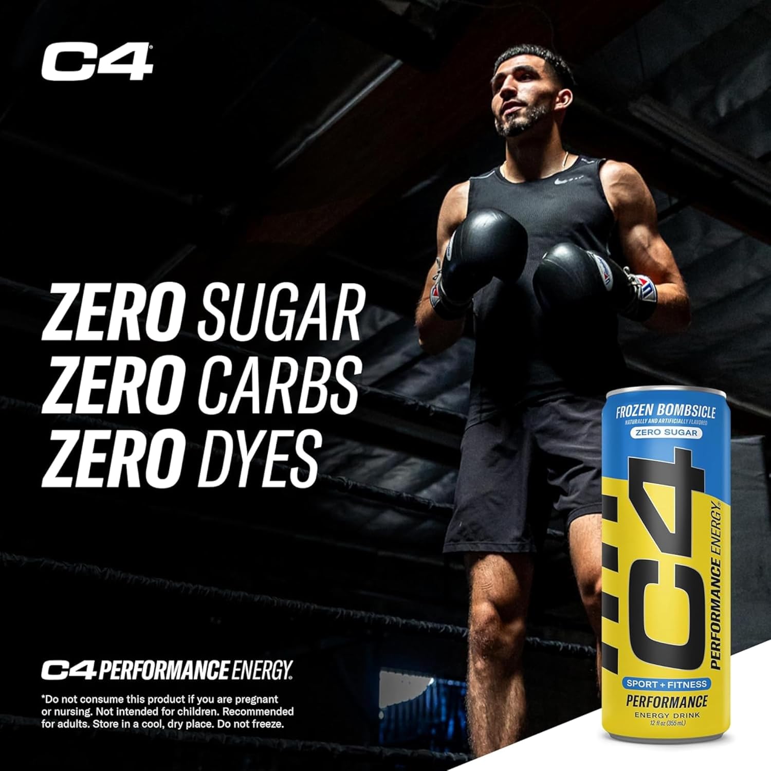Cellucor C4 Energy Drink POPSICLE Variety Pack, Carbonated Sugar Free Pre Workout Performance Drink, 4 Flavors - Grape & Cherry Popsicle, Strawberry Watermelon Ice, Frozen Bombsicle, 12 Oz Pack of 12