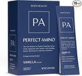 BodyHealth PerfectAmino Powder - BCAA and EAA Powder for Pre and Post Workout - Amino Acid Energy Drink for Men and Women to Support Lean Muscle and Recovery - Vanilla - Stick Packs - 15 Servings