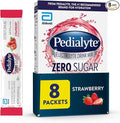 Pedialyte Electrolyte Drink Mix With Zero Sugar | Hydration With Key Electrolytes | Great Hydration Low in Calories | Strawberry, 8 Powder Packets