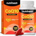 CoQ10 100mg Softgels (120 Softgels), CoQ10 Supplement Support Heart Health & Energy Production, High Absorption Coenzyme Q10, Gluten Free Energy Supplements