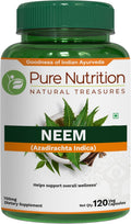 Pure Nutrition Neem Capsules 700mg. (Equivalent to 2600mg Neem Leaf Powder and Bark Powder) Non GMO | Once Daily | 120 Days Supply.