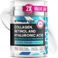 SimplyVital Collagen, Retinol & Hyaluronic Acid Cream - Anti-Aging Retinol Cream for Face, Neck & Décolleté - Made in USA - Daily Moisturizer Face Cream - 3.38 fl oz