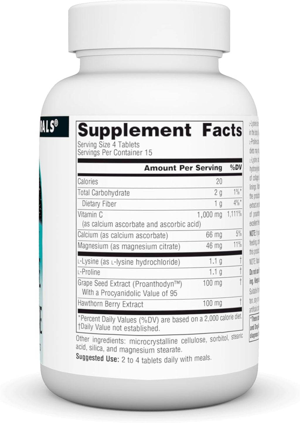 Source Naturals L-Proline & L-Lysine, 550mg - 60 Tablets
