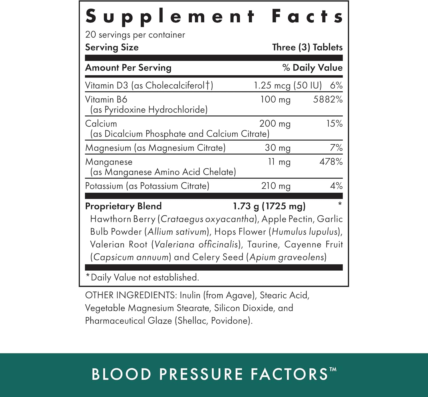 MICHAEL'S Health Naturopathic Programs Blood Pressure Factors - 60 Vegetarian Tablets - Provides Fluid Balance Support - Kosher - 20 Servings