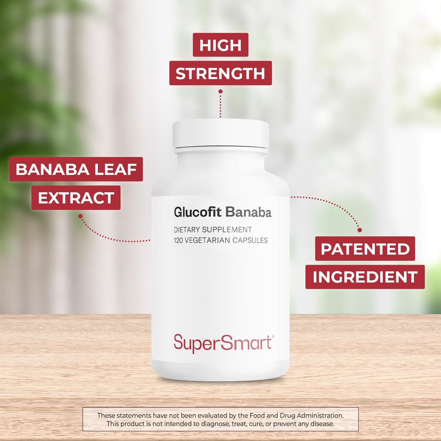 Supersmart - Glucofit 5.3mg per Day (Patented & High Strength) - 18% Corosolic Acid Banaba Leaf Extract Supplement | Non-GMO & Gluten Free - 100 Softgels