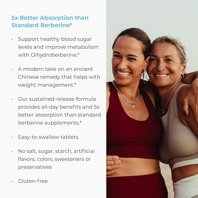 Endur Dihydroberberine SR, Helps Support Blood Sugar Health, Metabolism & A Healthy Weight, Gluten Free, 150mg (180 Tablets)