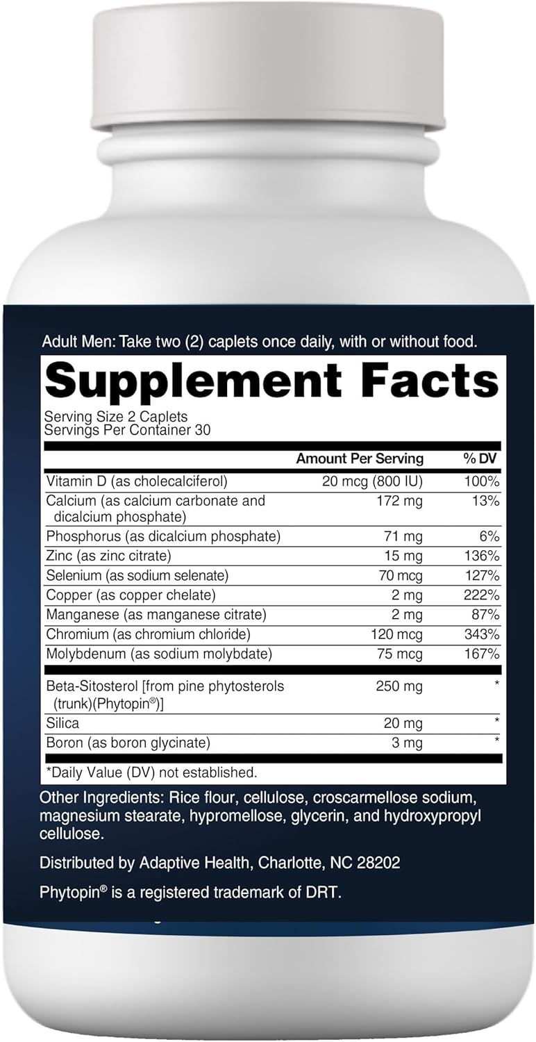 Support Supplement for Men's Health - Reduce Bathroom Trips, Promote Sleep, Better Bladder Emptying & Healthy Prostate, Beta Sitosterol - 60 Count (Pack of 2)