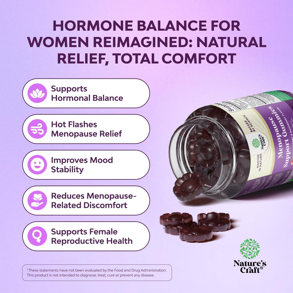 Womens Menopause Gummies with Dong Quai - Menopause Vitamins for Women with Ashwagandha - Holistic Support for Hot Flashes Night Sweats and Mood Swings - Pre & Post Supplements 60 Count - 3 Pack