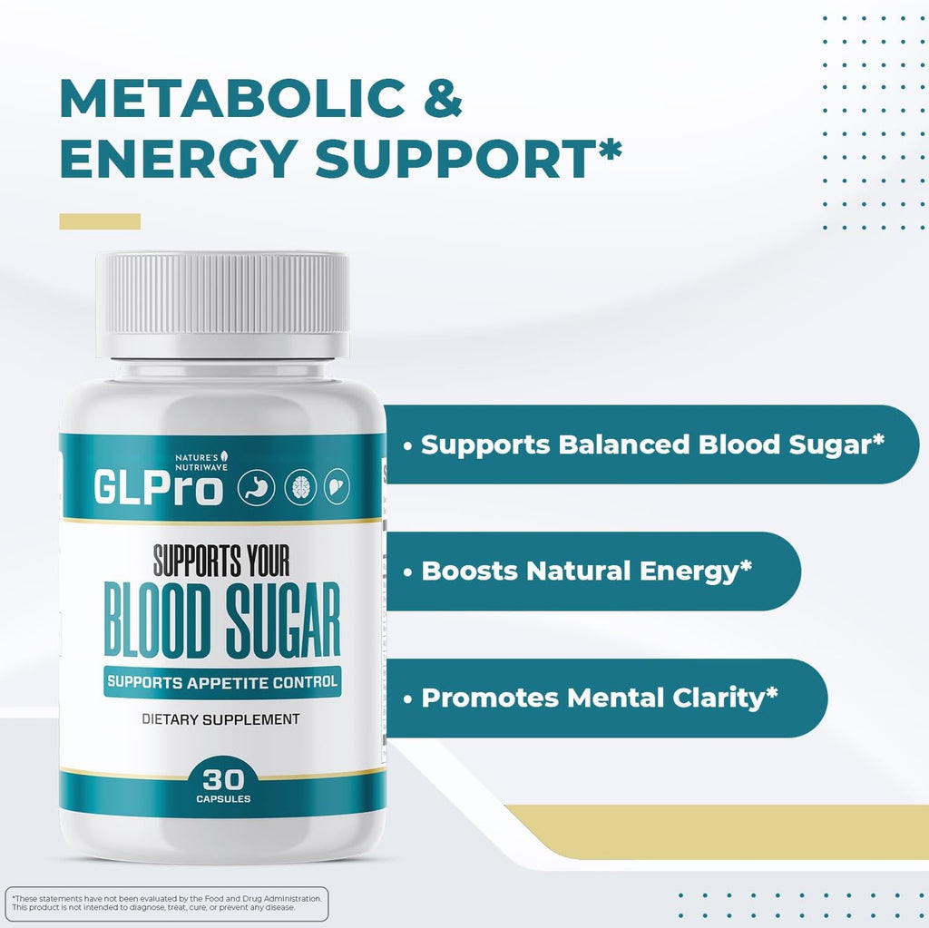 GLPro Capsules – Natural Supplement with Hawthorne, Garlic, Green Tea & Hibiscus – Non-GMO, Gluten-Free, Dairy-Free, Vegetarian, Made in USA – 30 Capsules, 1 Month Supply