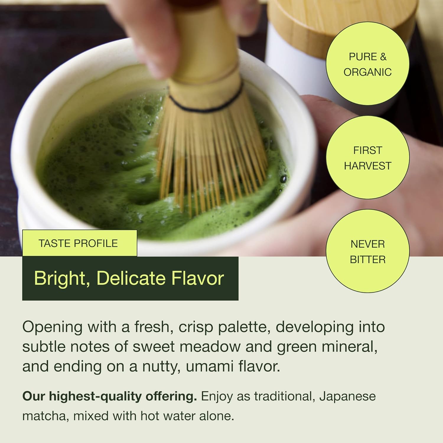 Encha Ceremonial Grade Matcha Powder, Organic First Harvest Japanese Matcha Green Tea, Matcha Tea From Uji, Japan (30g/1.06oz)