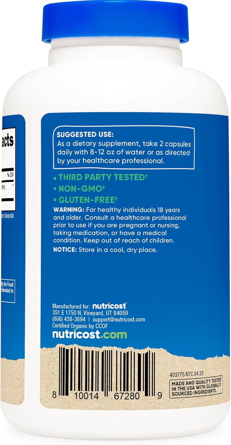 Nutricost Noni Capsules 500mg 240 Capsules - CCOF Certified Made with Organic Noni, Non-GMO, Gluten Free