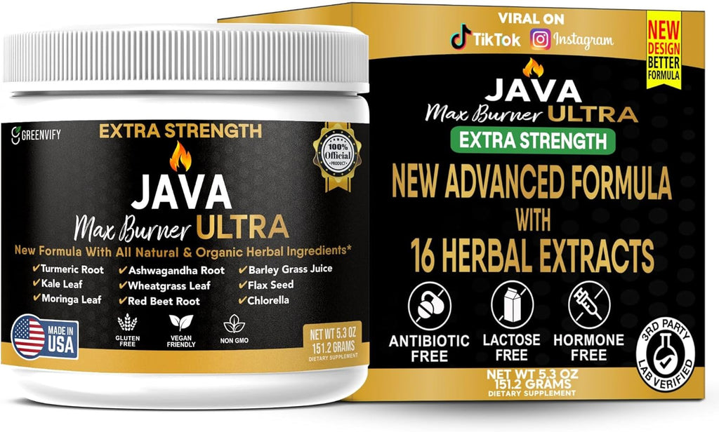 Java Max Burner Ultra Extra Strength, Natural & Organic Herbal Ingredients, 5.3 oz (1)