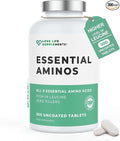Essential Amino Acids - 300 Easy To Swallow Tablets / 60 Servings - All 9 EAA Amino Acids with All 3 BCAA's Plus 6 More EAAs to Build and Repair Muscle, 5-10g per Serving, High in Leucine and Vegan