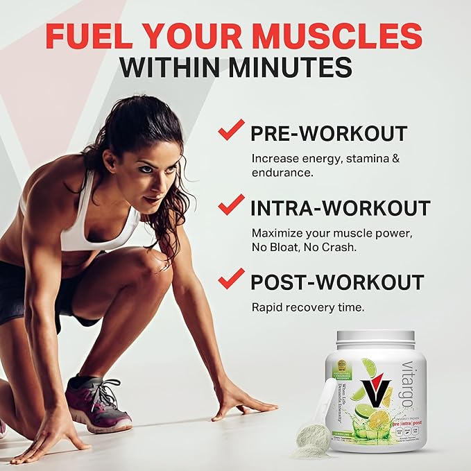 Vitargo Carbohydrate Powder | Feed Muscle Glycogen 2X Faster | 1 LB Lemon & Lime Pre Workout & Post Workout Recovery Powder| Carb Supplement for Recovery, Endurance, Gain Muscle Mass