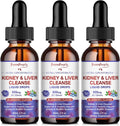 GREENPEOPLE Kidney Cleanse Detox & Repair - 27-In-1 Kidney & Liver Drops with 20:1 Cranberry Extract & Chanca Piedra, Alcohol-Free Supplement for Urinary Tract & Liver Support (2 Oz 3 Pack, Blueberry)