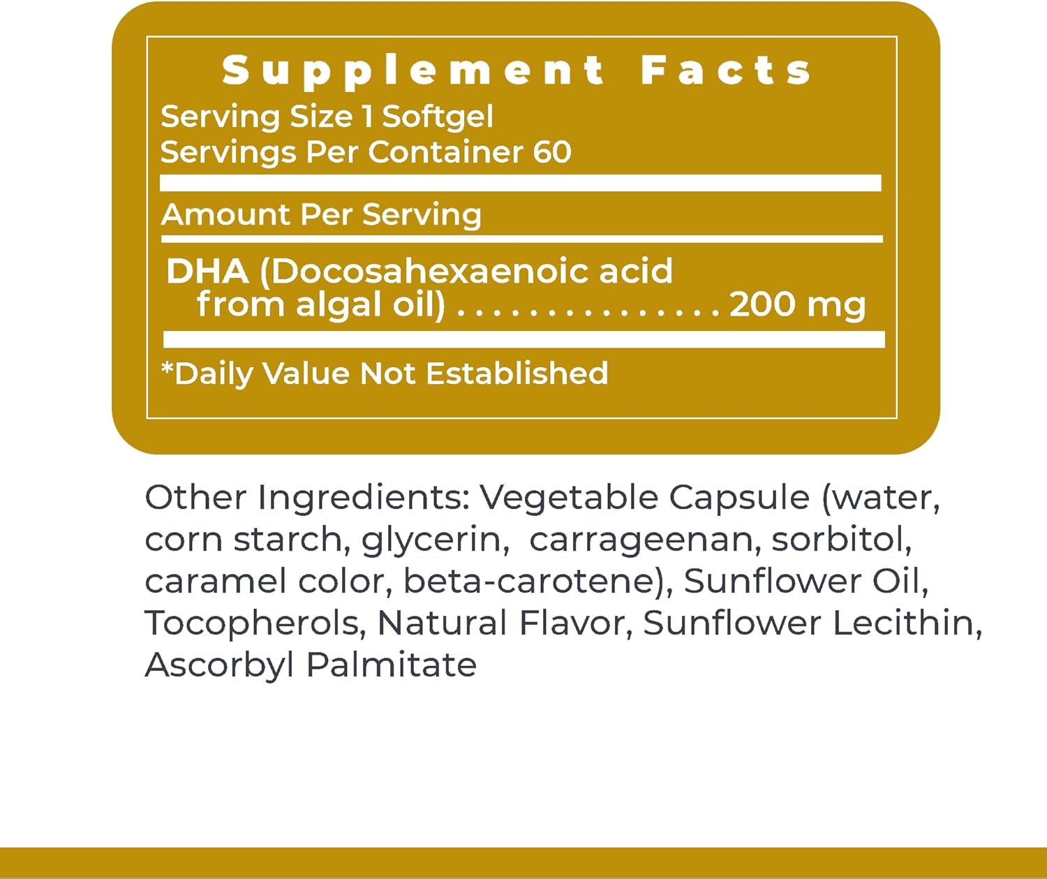 Premier Research Labs Premier DHA - Vegan DHA with Omega 3 Fatty Acids, Algae Based DHA for Women & Men, Natural DHA Supplement Suitable for Vegans- 60 Vegetarian Softgel Capsules