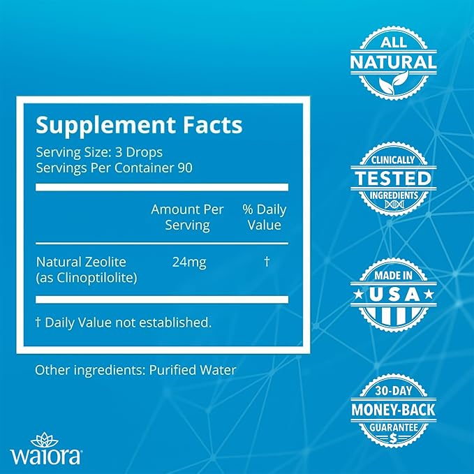 NCD2 Liquid Mineral Supplement, Advanced Cellular Support Formula, Daily Digestive & Detox, Immune, pH Balance, Cleansing; Easy-to-Use Drops (One .5 oz Bottle, 90 serv.) by Waiora