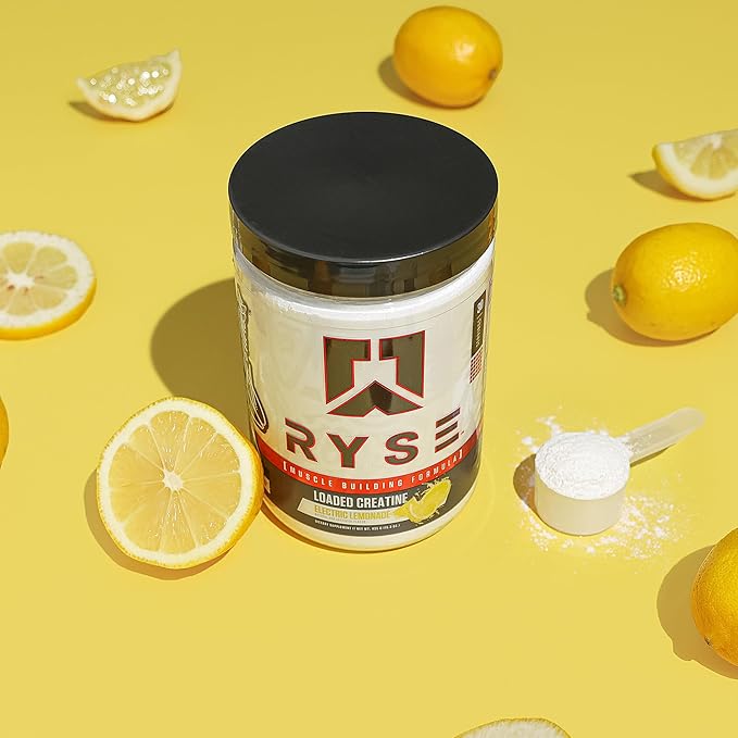 RYSE Loaded Creatine for Men & Women - Electric Lemonade - Muscle Building Formula with 3 Forms of Electrolytes, Betaine Anhydrous and Peak ATP - Strength, Power & Endurance Support - 30 Servings