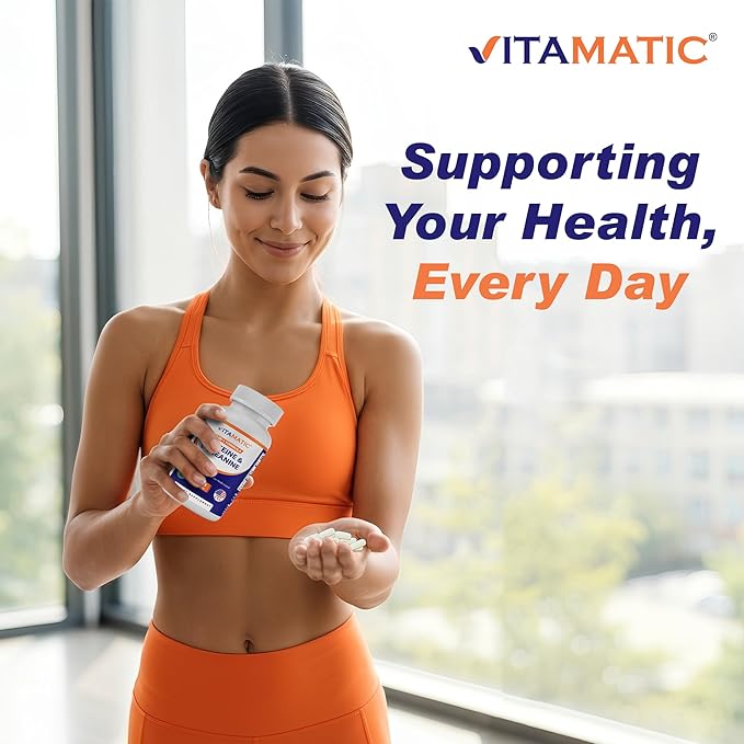 Vitamatic L-Theanine 200mg with Caffeine 100mg – 120 Vegetarian Tablets Nootropic Supplement for Focused Energy & Mental Clarity